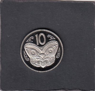 Beschrijving: 10 Cent MAORI MASK